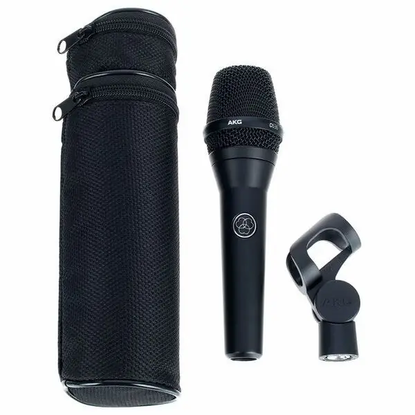 AKG C636 Microphone à condensateur cardioïde pour voix, réponse 20-20000 Hz, 150 dB SPL, alimentation phantom 48V, noir