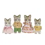 Sylvanian Families 5180 Famille Chat Tigre - 4 Figurines Articulées et Habillées, Jouet pour Enfants à Partir de 3 Ans - Les Familles