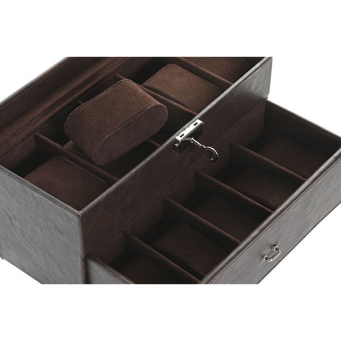 Boîte à bijoux Home ESPRIT Marron Polyuréthane Verre Bois MDF 27,5 x 11 x 15 cm Boîte à bijoux Home ESPRIT Marron Polyuréthane Verre Bois MDF 27,5 x 11 x 15 cm