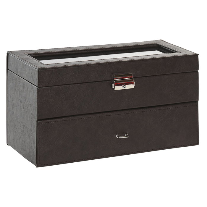 Boîte à bijoux Home ESPRIT Marron Polyuréthane Verre Bois MDF 27,5 x 11 x 15 cm Boîte à bijoux Home ESPRIT Marron Polyuréthane Verre Bois MDF 27,5 x 11 x 15 cm
