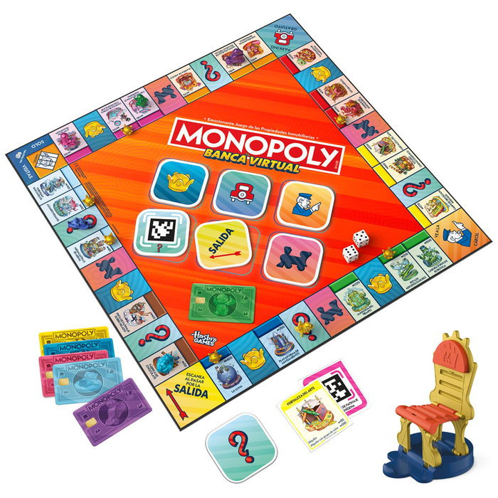 Hasbro Monopoly G1424 - Jeu de société avec application bancaire pour gestion facile - Version espagnole - À partir de 8 ans Hasbro Monopoly G1424 - Jeu de société avec application bancaire pour gestion facile - Version espagnole - À partir de 8 ans
