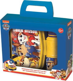 Stor Set 2 Pièces Paw Patrol Boy Rescue Pups - Cadeau Rentrée - Gourde 380 ml et Boîte à Sandwich Rectangulaire