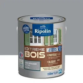 Ripolin Peinture pour Bois Intérieur & Extérieur Satin Gris Bouleau RAL 7040 - 2,5L