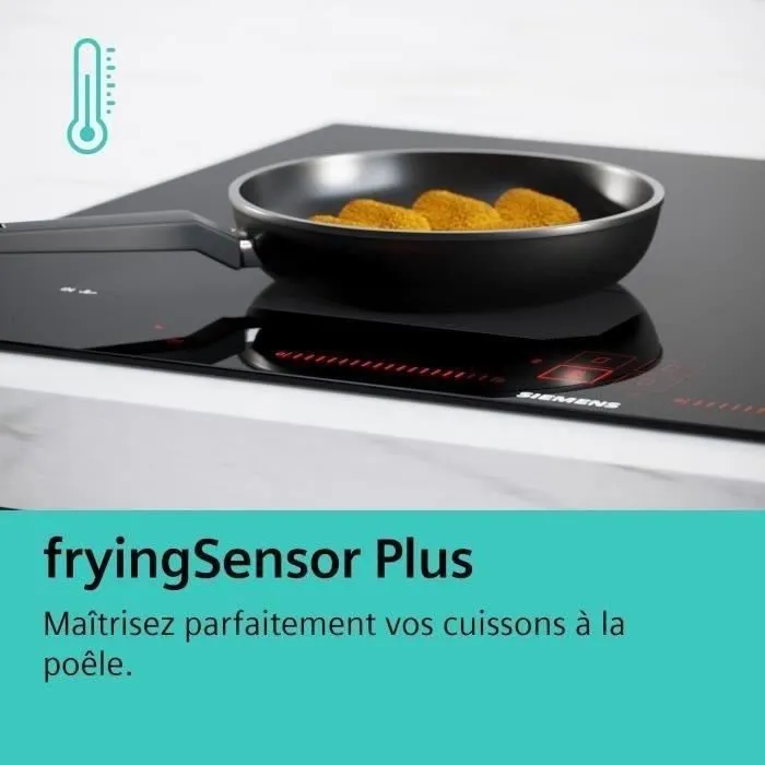 Siemens EX651LYC1F IQ700 - Table de cuisson à induction - 60 cm - Noir - 4 zones de cuisson - Dual LightSlider - 7400 W Siemens EX651LYC1F IQ700 - Table de cuisson à induction - 60 cm - Noir - 4 zones de cuisson - Dual LightSlider - 7400 W