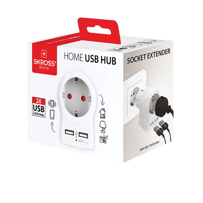 Adaptateur pour Prises Skross 1500282 USB x 2 Européen 2,4 A