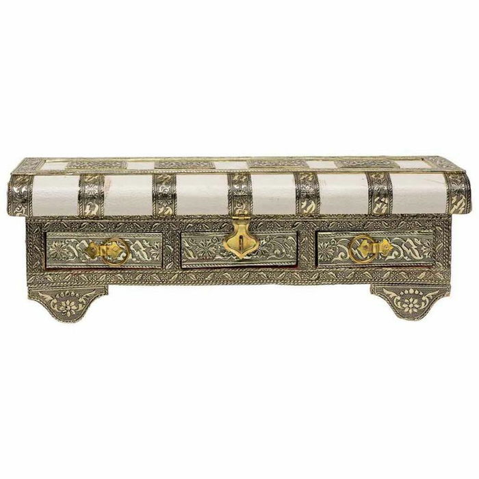 Boîte à bijoux Alexandra House Living Blanc Aluminium Bois MDF 13 x 12 x 38 cm Boîte à bijoux Alexandra House Living Blanc Aluminium Bois MDF 13 x 12 x 38 cm