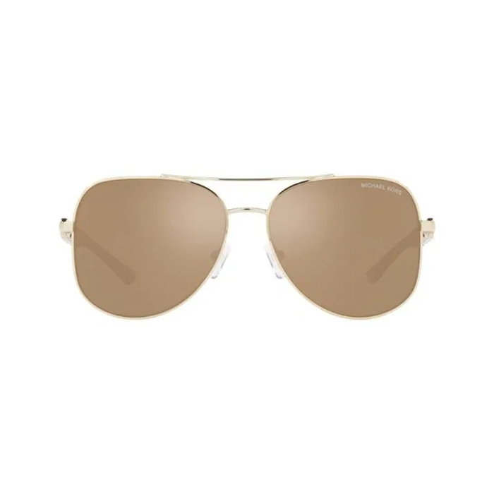 Michael Kors MK1121-0147P58 Lunettes de soleil dorées avec verres marron Michael Kors MK1121-0147P58 Lunettes de soleil dorées avec verres marron
