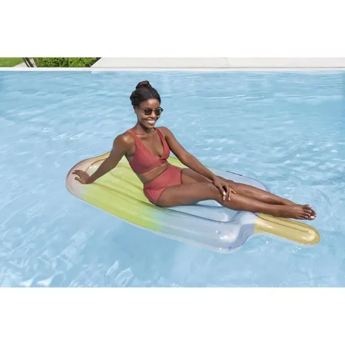 Bestway Matelas gonflable Eskimo pour piscine, 180 x 75 x 17.5 cm, vinyle multicolore, pour enfants et extérieur Bestway Matelas gonflable Eskimo pour piscine, 180 x 75 x 17.5 cm, vinyle multicolore, pour enfants et extérieur