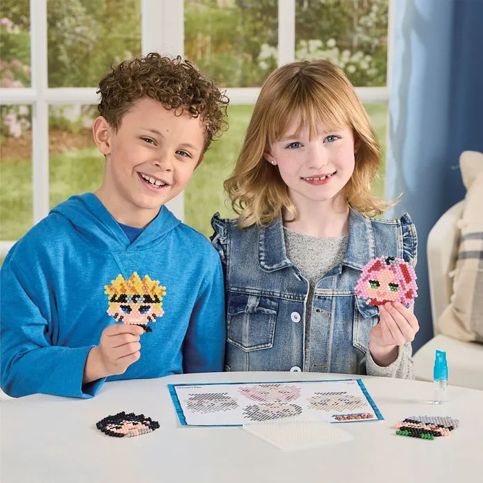 Aquabeads Kit Porte-Clés Naruto 1100 Perles, Figurines Sasuke Sakura Kakashi, Création Eau, À Partir de 4 Ans