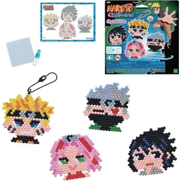 Aquabeads Kit Porte-Clés Naruto 1100 Perles, Figurines Sasuke Sakura Kakashi, Création Eau, À Partir de 4 Ans