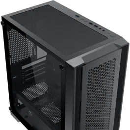 Xigmatek Lux M Boîtier PC Mini Tour Micro-ATX - Noir - Sans Alimentation - Façade Mesh, 4 Ventilateurs RGB, Vitre Trempée - Dimensions 210 x 367 x 420 mm