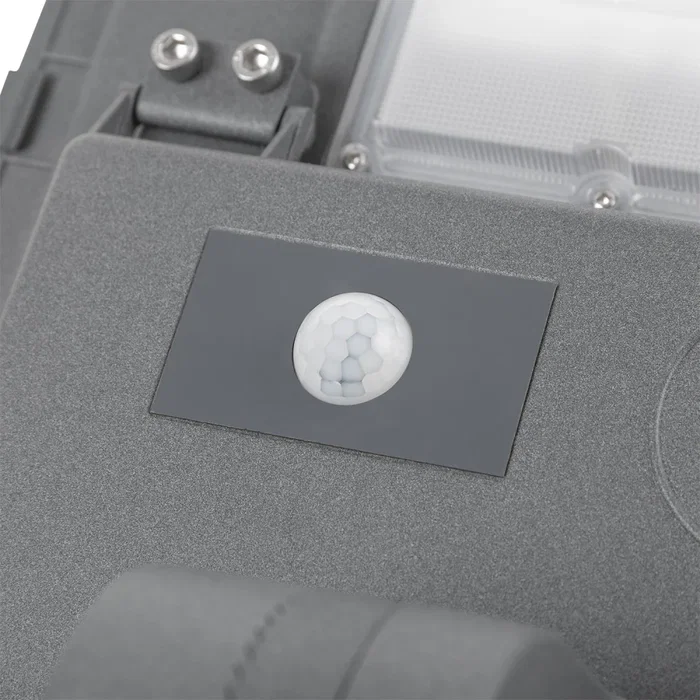 HO-STR150W-SL04-CW Farola LED Solaire 150W 5000K avec Panneau 6V 20W, Batería 15Ah, Capteur Détecteur de Lumière et Télécommande pour Éclairage Public IP65