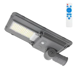 HO-STR150W-SL04-CW Farola LED Solaire 150W 5000K avec Panneau 6V 20W, Batería 15Ah, Capteur Détecteur de Lumière et Télécommande pour Éclairage Public IP65