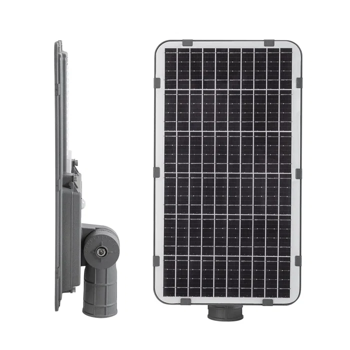 HO-STR150W-SL04-CW Farola LED Solaire 150W 5000K avec Panneau 6V 20W, Batería 15Ah, Capteur Détecteur de Lumière et Télécommande pour Éclairage Public IP65