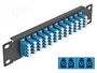 DELOCK Panneau de brassage à fibre optique LC Quad noir 10 pouces 1U