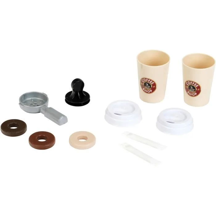 KLEIN 9510 - Machine à café Barista jouet pour enfants avec réservoir d'eau, système d'écoulement et accessoires, 3 ans et plus, 17 x 12 x 18.5 cm