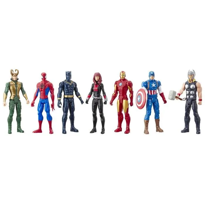 Hasbro Marvel Avengers Titan Hero Series Maxi Pack avec 7 figurines de 30 cm et 5 accessoires Hasbro Marvel Avengers Titan Hero Series Maxi Pack avec 7 figurines de 30 cm et 5 accessoires