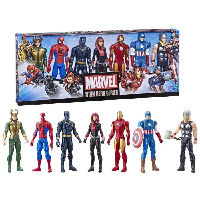 Hasbro Marvel Avengers Titan Hero Series Maxi Pack avec 7 figurines de 30 cm et 5 accessoires Hasbro Marvel Avengers Titan Hero Series Maxi Pack avec 7 figurines de 30 cm et 5 accessoires
