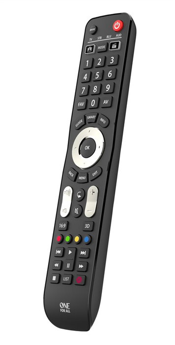 One For All URC7145 - Télécommande universale pour 4 appareils compatible Smart TV avec fonctions Smart et angle ultra large