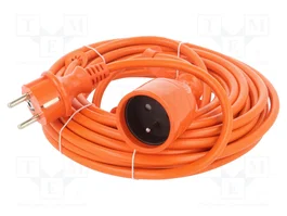 KEL Rallonge réseau H05VV-F 3G1,5mm2 10m Orange