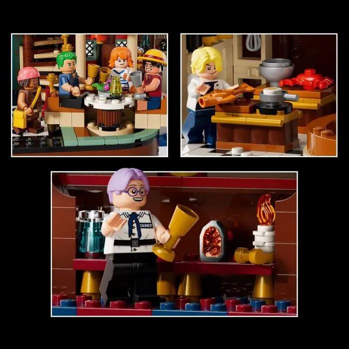 LEGO 75640 Baratie Set de Construction Anime ONE PIECE - Restaurant Flottant pour Adultes avec 10 Minifigurines