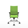 Piqueras Y Crespo Silla Albacete confidente, mécanisme Sincro, Pistacho, Base blanche, Brazos 1D