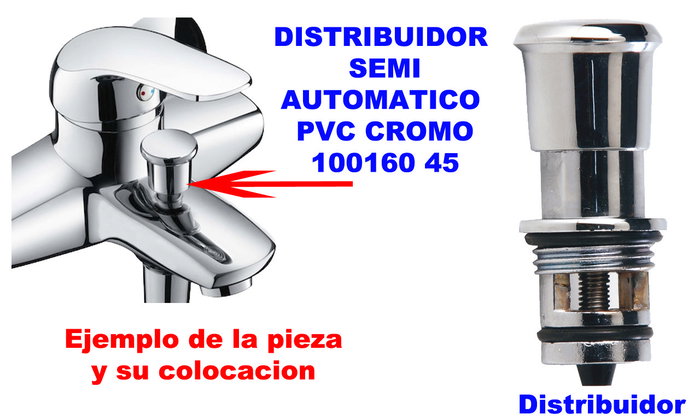 GENEBRE Distributeur semi-automatique PVC chromé 100160 45 GENEBRE Distributeur semi-automatique PVC chromé 100160 45