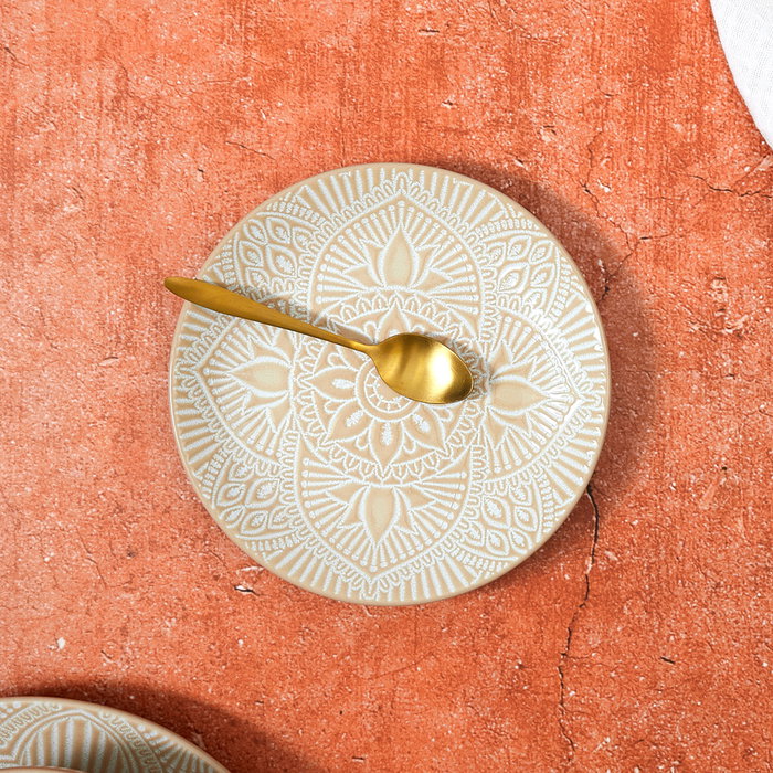 Home Deco Factory Assiette de dessert beige SAHA MIRAGE