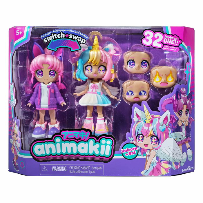Bandai Animakii Poupée Personnalisable Licorne et Chauve-souris