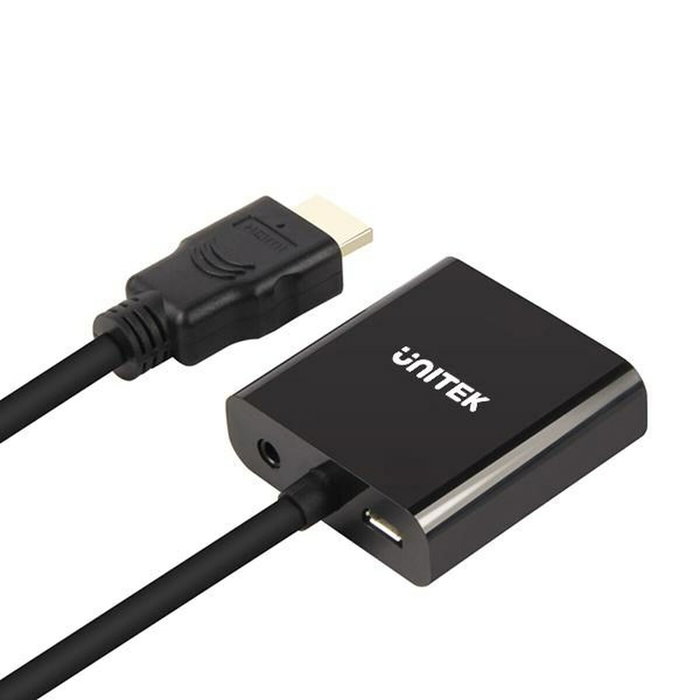 Unitek Adaptateur HDMI vers VGA avec Audio Y-6333 Noir Unitek Adaptateur HDMI vers VGA avec Audio Y-6333 Noir
