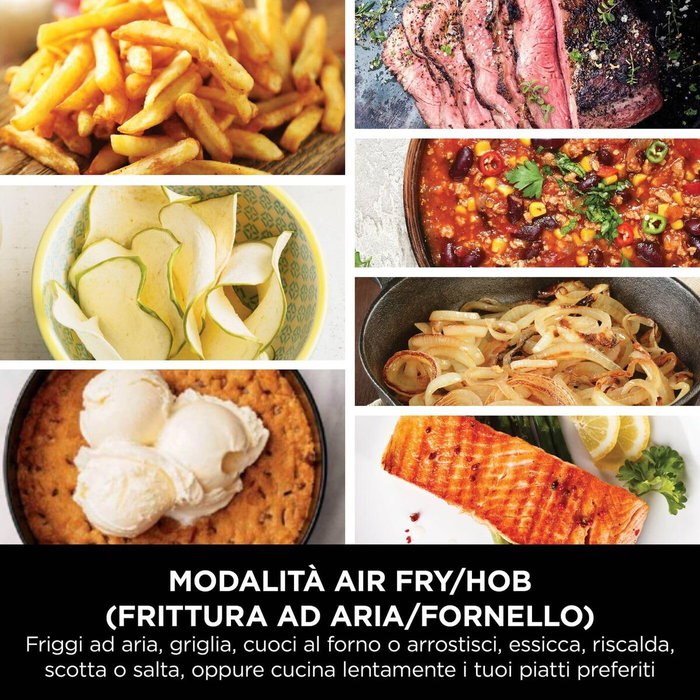 Ninja Multicuiseur Speedi Rapid Cooker ON500EU 5,7L Argent/Noir 1760W - Cuisson rapide, mijoté, vapeur et rôti