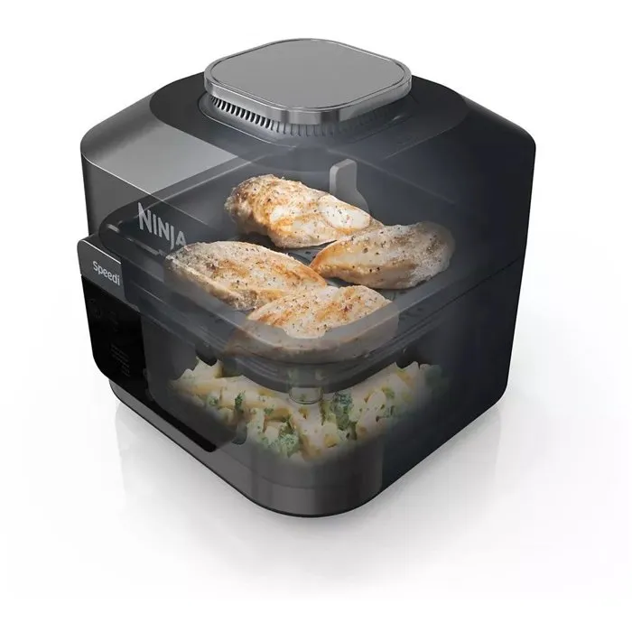 Ninja Multicuiseur Speedi Rapid Cooker ON500EU 5,7L Argent/Noir 1760W - Cuisson rapide, mijoté, vapeur et rôti