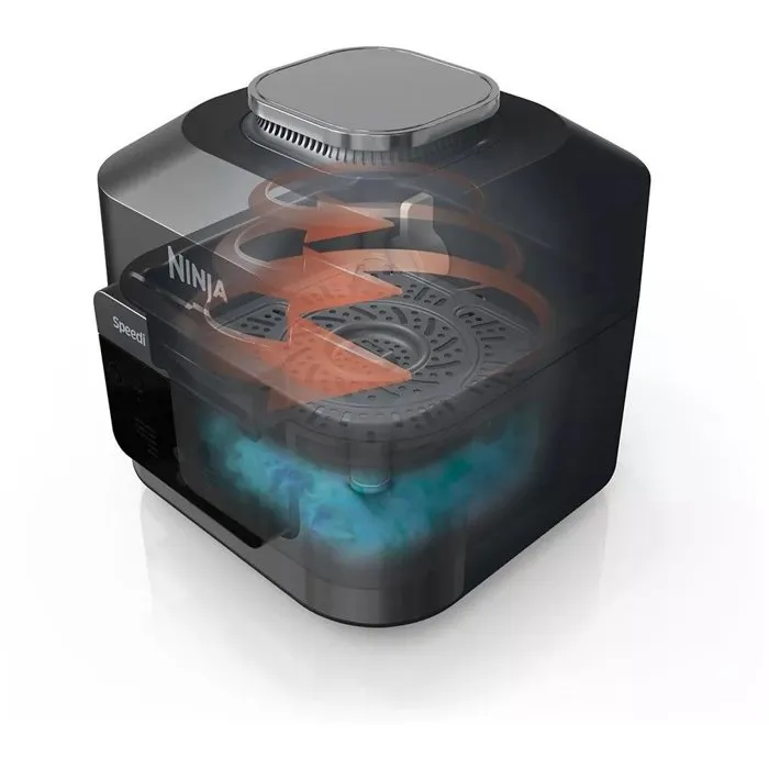 Ninja Multicuiseur Speedi Rapid Cooker ON500EU 5,7L Argent/Noir 1760W - Cuisson rapide, mijoté, vapeur et rôti