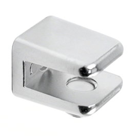 HERRAJES ALK Support carré 18x16 pour verre 6 mm Chrome