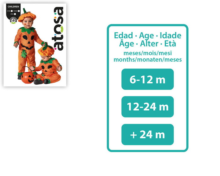 Déguisement Citrouille Bébé Garçon avec Bonnet et Mono Orange Déguisement Citrouille Bébé Garçon avec Bonnet et Mono Orange