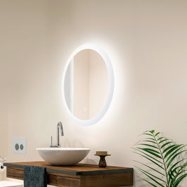 Miroir de salle de bain LED 60 cm avec interrupteur tactile dimmable