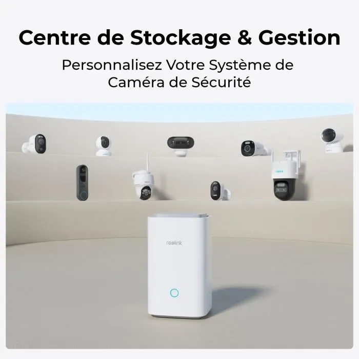 Reolink Home Hub - Centre de gestion pour caméras de surveillance, compatible Google Home, WiFi 6, stockage microSD 512 Go, blanc Reolink Home Hub - Centre de gestion pour caméras de surveillance, compatible Google Home, WiFi 6, stockage microSD 512 Go, blanc