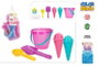 Color Baby - Seau de plage 14 cm avec 9 accessoires, ensemble de jeu Sweet Time pour enfants à partir de 12 mois