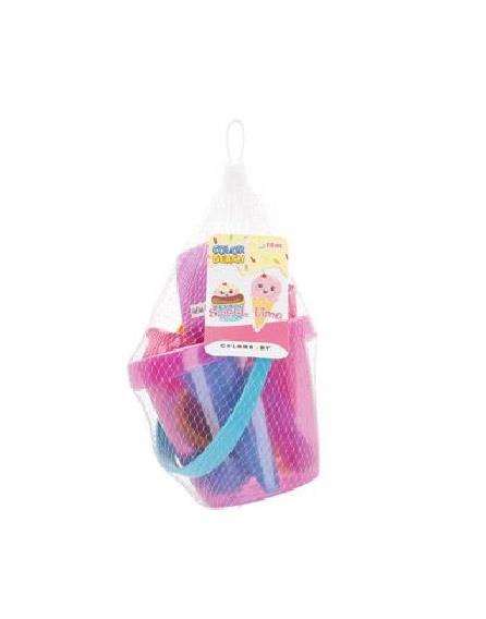 Color Baby - Seau de plage 14 cm avec 9 accessoires, ensemble de jeu Sweet Time pour enfants à partir de 12 mois Color Baby - Seau de plage 14 cm avec 9 accessoires, ensemble de jeu Sweet Time pour enfants à partir de 12 mois