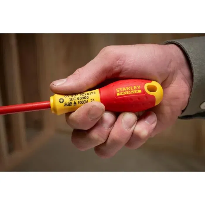 Stanley FATMAX FMHT0-62649 - Jeu de 2 Tournevis Isolés 1000V pour Vis Mixtes Fente-Pozidriv PZ1 et PZ2