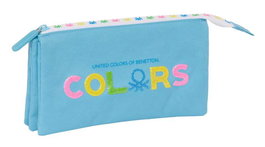 Safta Portatodo Triple Benetton "Spring" - Porte-tout Triple 22 x 12 x 3 cm - Recommandé 3 ans et plus