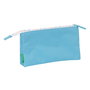 Trousse Fourre-Tout Triple Benetton Spring Bleu ciel 22 x 12 x 3 cm