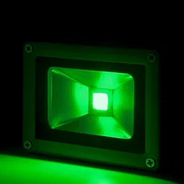 Brico Proyector LED Extérieur/Intérieur, 10W, 850 Lm, Vert, IP65, 40000h de Durée de Vie, Aluminium - Équivalent 60W Incandescent, 100-240V AC