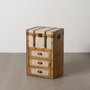 BigBuy Home Coffre Marron Beige en Bois de peuplier et Polyester