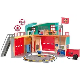 Smoby - Caserne Sam le Pompier Pontypandy avec figurine, sons et lumières - Jouet enfant à partir de 3 ans - Playset inspiré de la série TV