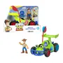 Imaginext Imxt - Véhicule Radiocommandé Toy Story avec Figurine Woody Articulée et Lanceur de Disques Catapulte