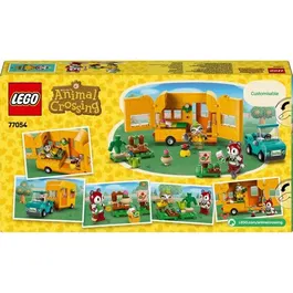 LEGO 77054 Set de construction Animal Crossing - Caravane et stand de jardinage de Racine avec minifigurines, 263 pièces, jouet pour enfant dès 7 ans