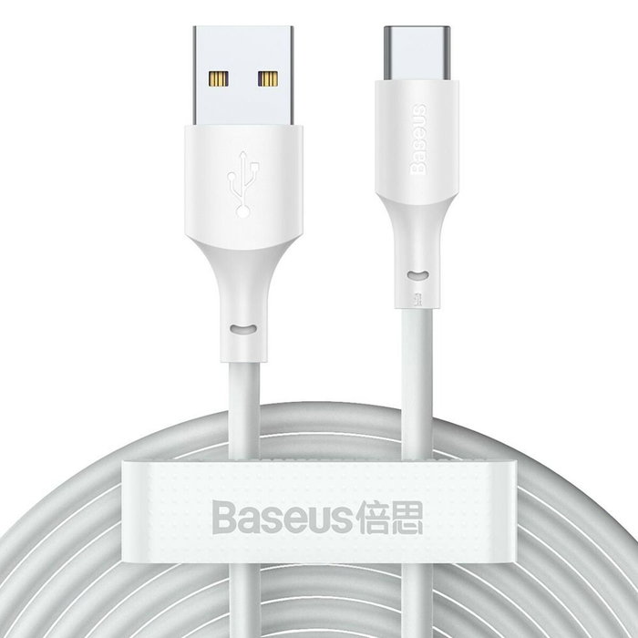 Baseus Câble USB A vers USB C TZCATZJ-02 Blanc 1,5 m (Lot de 2) Baseus Câble USB A vers USB C TZCATZJ-02 Blanc 1,5 m (Lot de 2)
