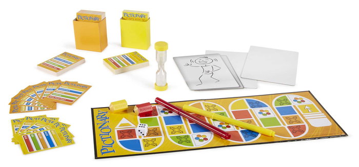 Mattel Games - Jeu de Société Pictionary - Version Cast Dkd51 en Espagnol - Jeu de Dessin Familial avec Pisteurs et Accessoires - À partir de 8 ans Mattel Games - Jeu de Société Pictionary - Version Cast Dkd51 en Espagnol - Jeu de Dessin Familial avec Pisteurs et Accessoires - À partir de 8 ans
