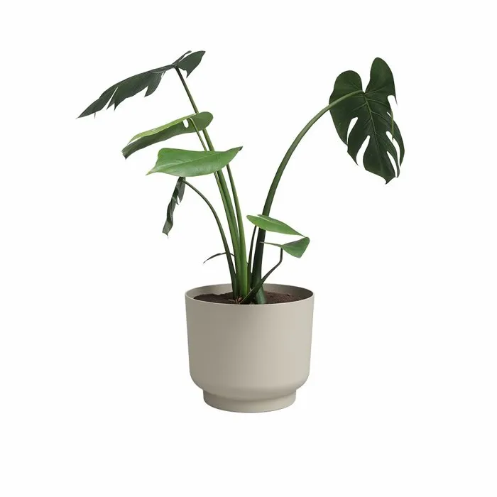 Artevasi Pot de fleur Miami 30 cm - Crème - 13 L - Dimensions 29.7x29.7x25.1 cm - Pour plantes de taille moyenne